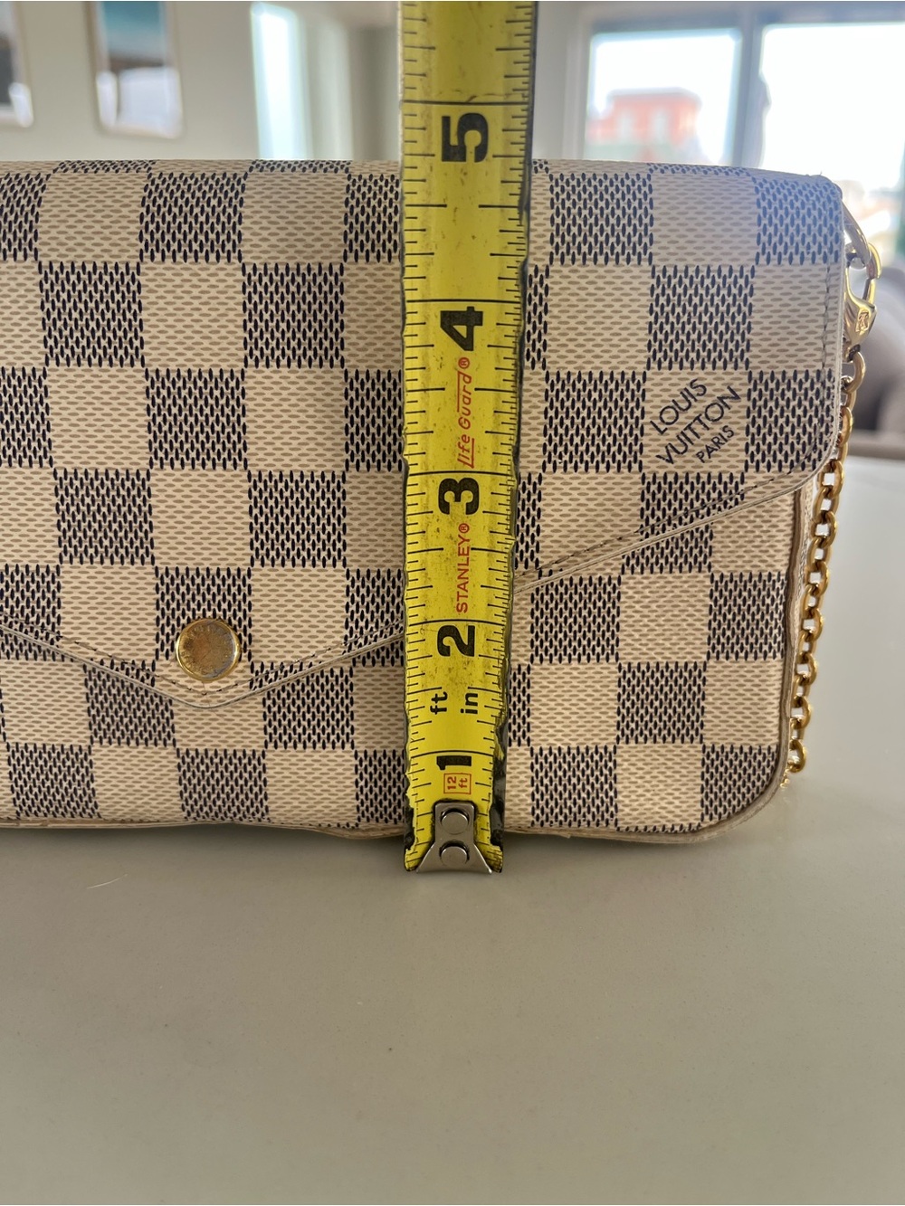 Louis Vuitton Damier Azur Pochette Felicie Crossbody Bag & Wallet Inserts - Picture 11 of 16
